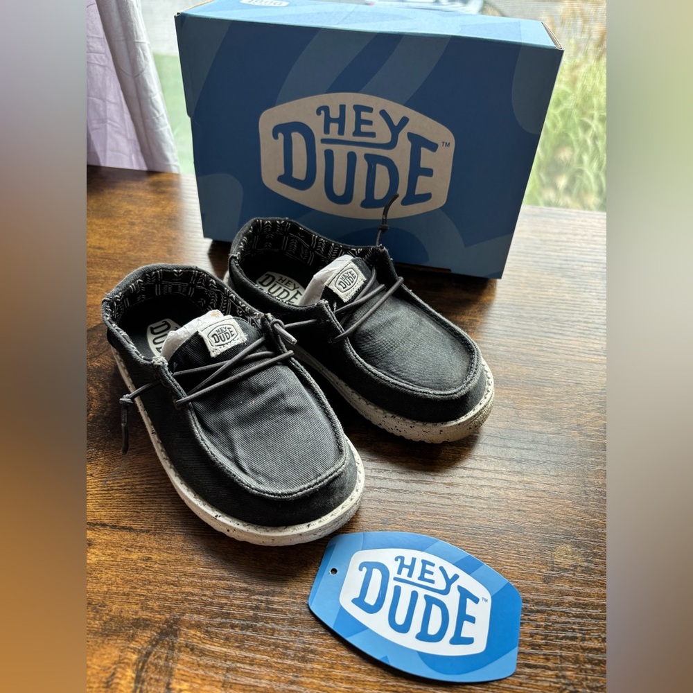 Hey Dude Charcoal Canvas Loafers